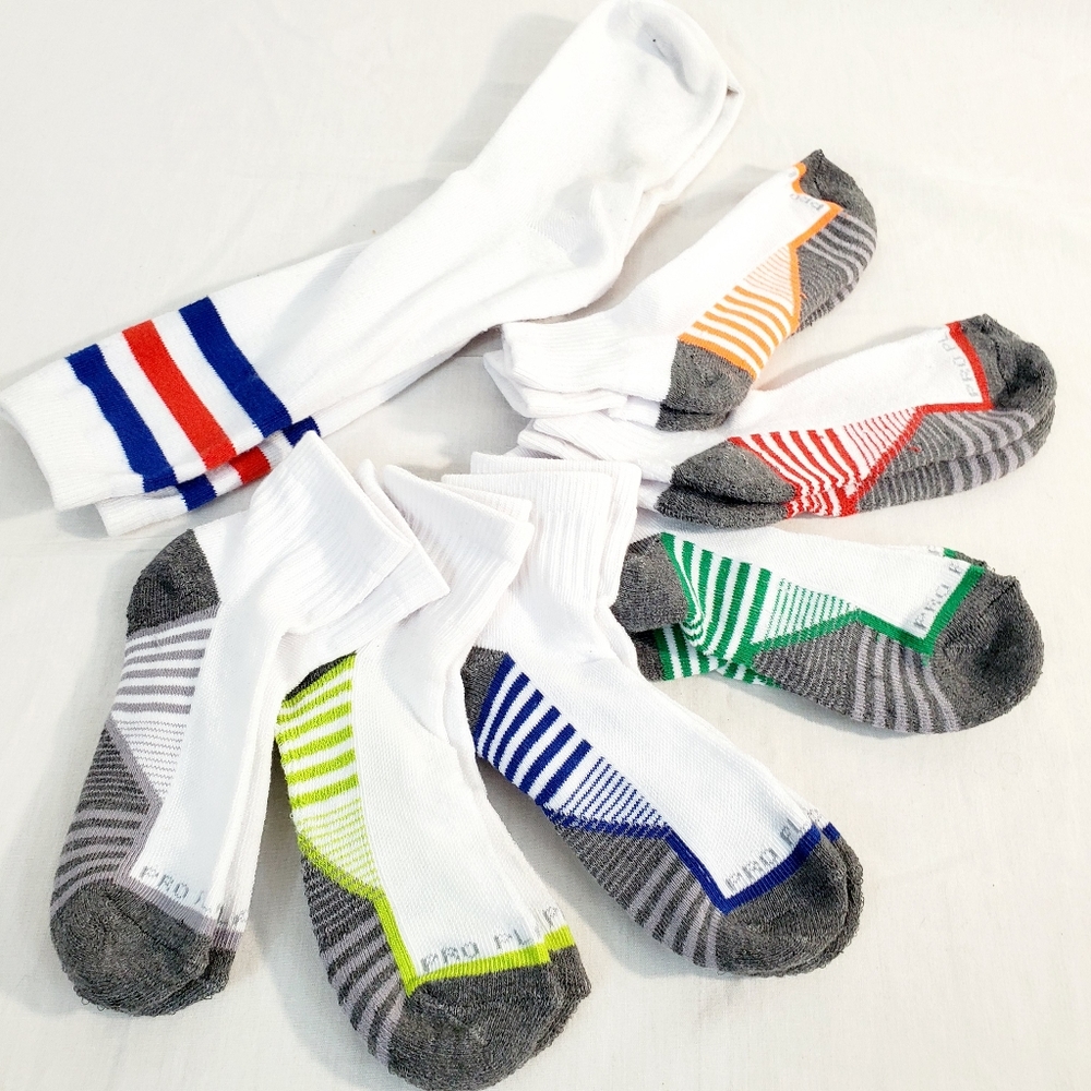 7 Pairs Pro Player Short Socks Kids NWT